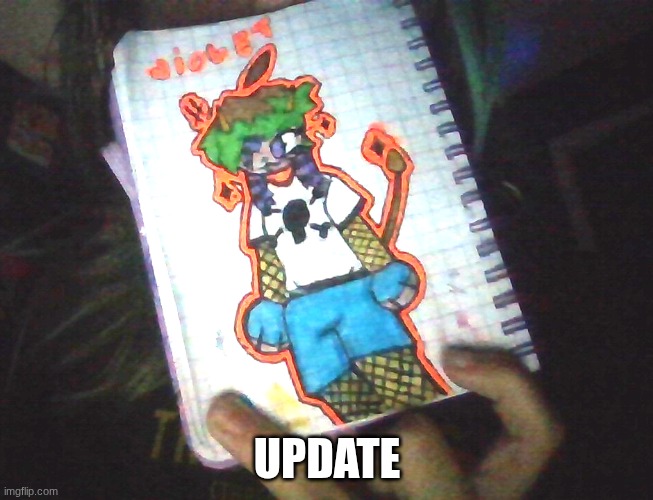 update: my online persona sketch is now fully colored. they're name is Violet. you can kinda see my hair so just ignore that. | update | image tagged in persona,oc,drawing | made w/ Imgflip meme maker