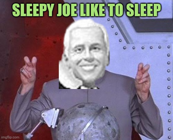 Dr Evil Laser Meme | Sleepy joe like to sleep | image tagged in memes,dr evil laser | made w/ Imgflip meme maker