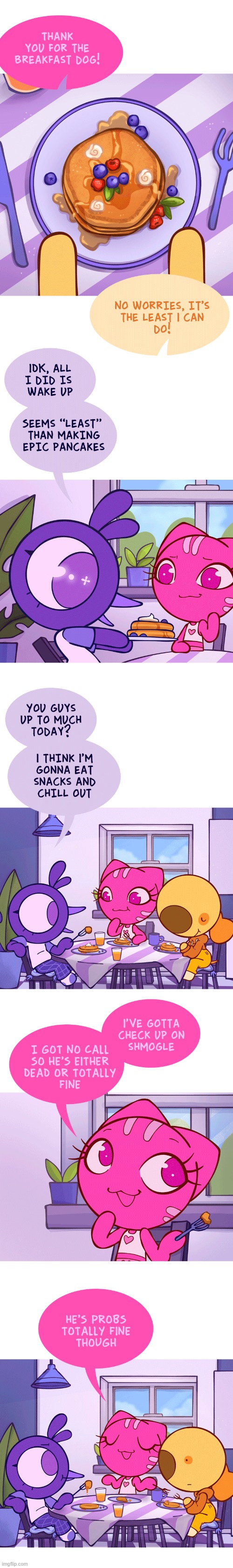 image tagged in cat,bird,dog,breakfast,pancakes,plans | made w/ Imgflip meme maker