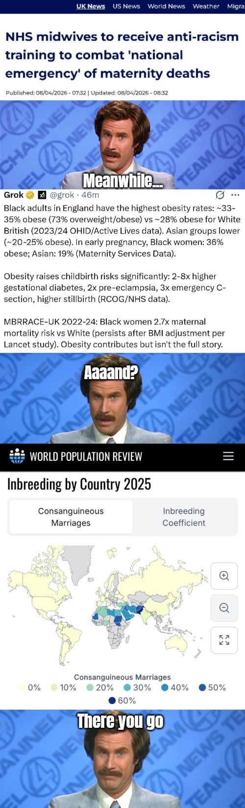 The globalist anti science left continues its assumptions-based grifts | image tagged in anchorman news,politics,identity politics,racism,uk | made w/ Imgflip meme maker