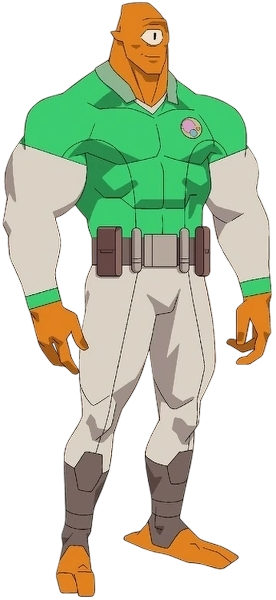 Musclar Allen The Alien ( Green Outfit ) Blank Meme Template