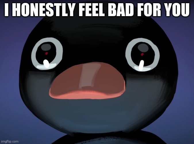 Pingu stare | i honestly feel bad for you | image tagged in pingu stare | made w/ Imgflip meme maker