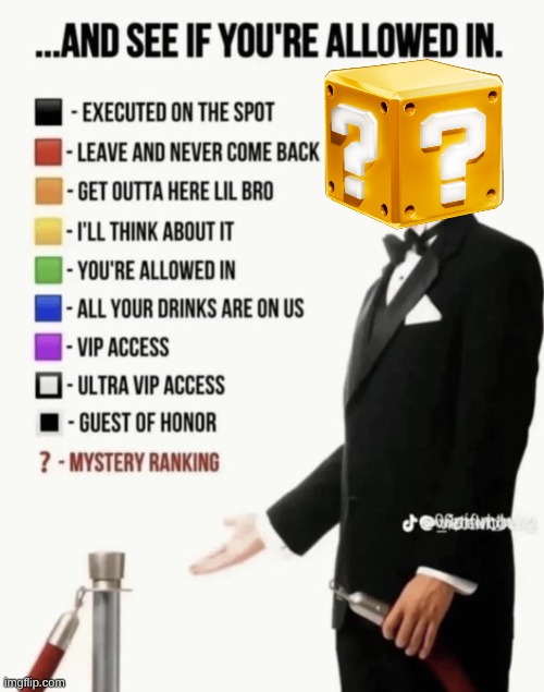 hey their gamers, give me your favorite gaming power up/items and I'll decide if your allowed in or not | image tagged in see if your allowed in,video games,power ups | made w/ Imgflip meme maker