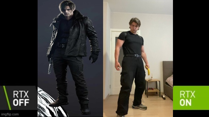RTX On / Off | image tagged in rtx on / off | made w/ Imgflip meme maker