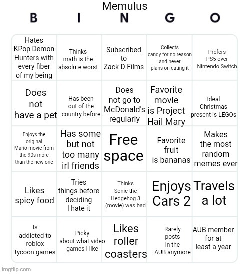 Figured it was time to do a Memulus Bingo | image tagged in memulus bingo,bingo | made w/ Imgflip meme maker