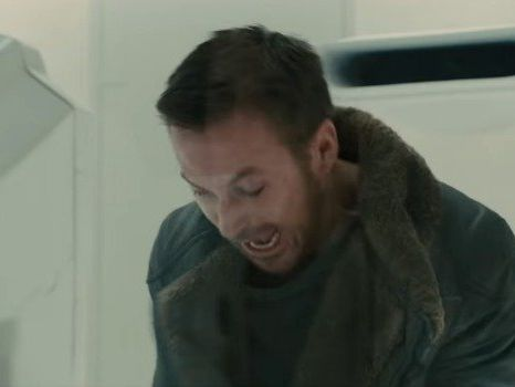 Ryan Gosling yelling Blank Meme Template