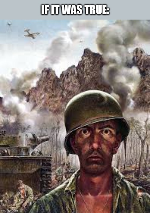 Thousand Yard Stare | if it was true: | image tagged in thousand yard stare | made w/ Imgflip meme maker