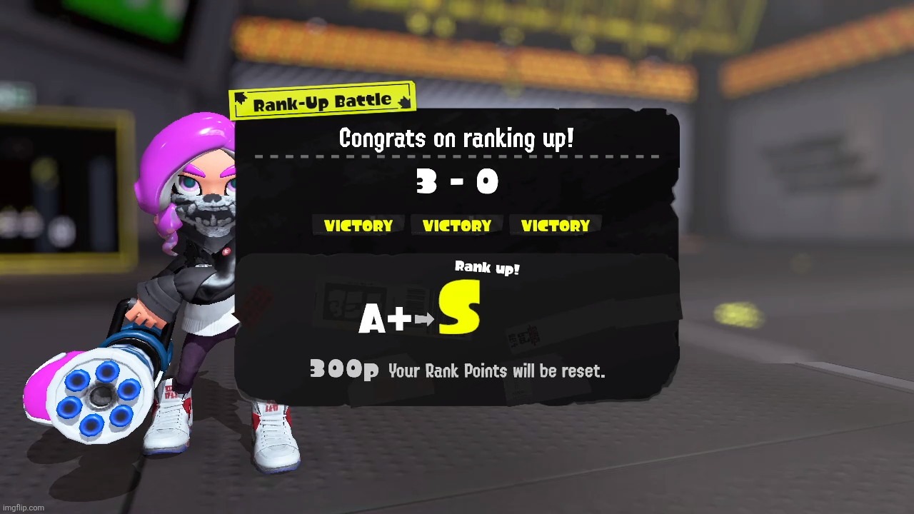 just ranked up in splatoon | made w/ Imgflip meme maker