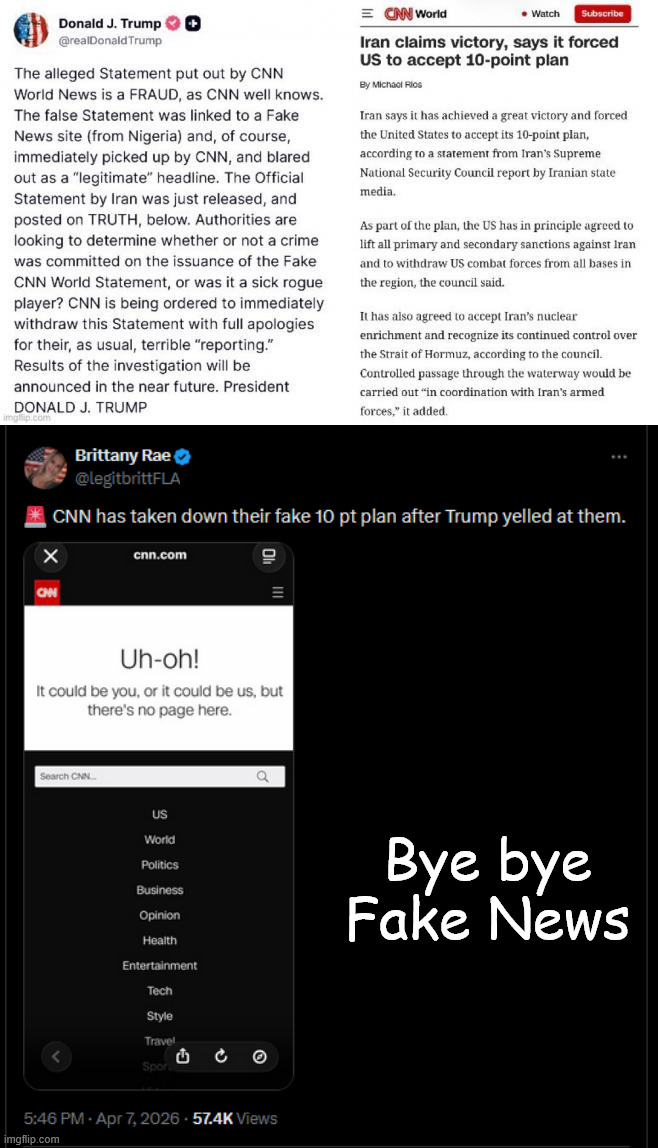 Bye bye Fake News | made w/ Imgflip meme maker