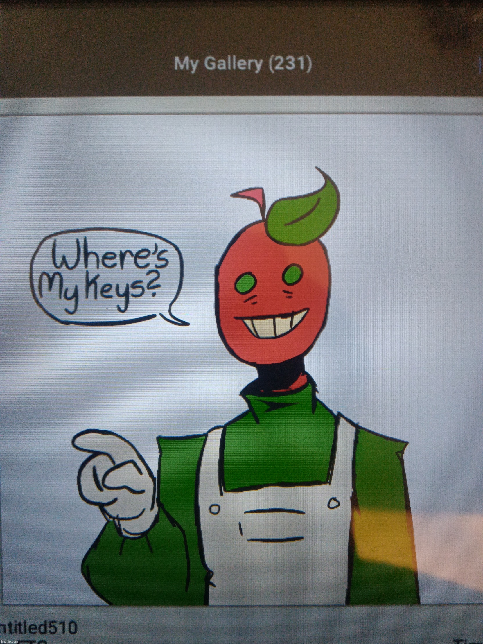 Andy the apple | image tagged in e | made w/ Imgflip meme maker