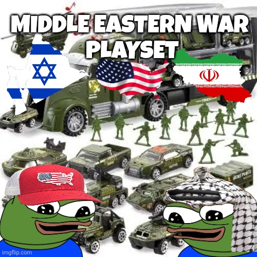 Middle East Wars meme | Middle Eastern War 
Playset | image tagged in toys | made w/ Imgflip meme maker