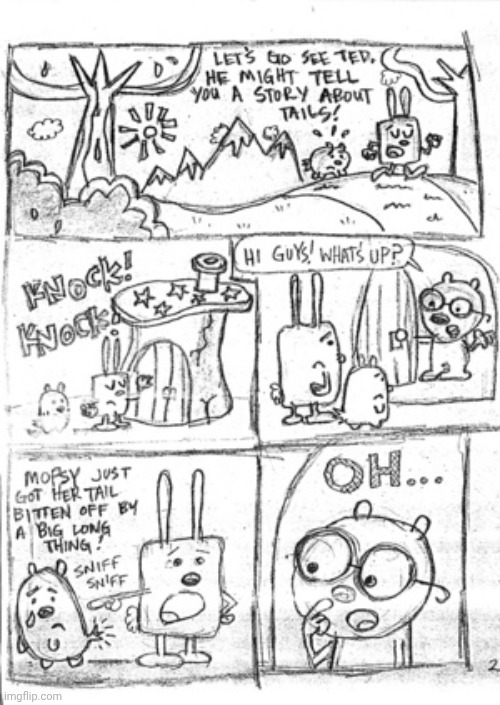 Some Wubbzy prototype comic page from 2003 | made w/ Imgflip meme maker