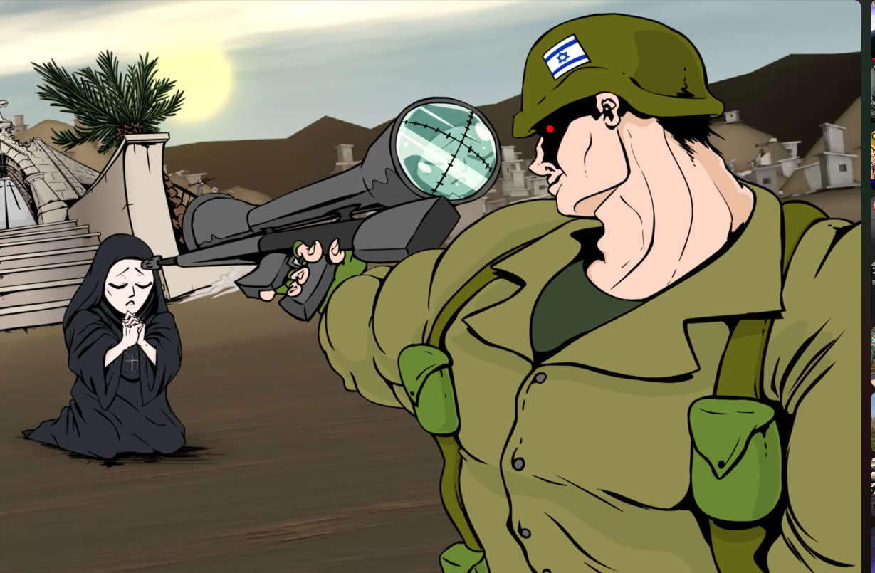 nun getting shot by idf Blank Meme Template