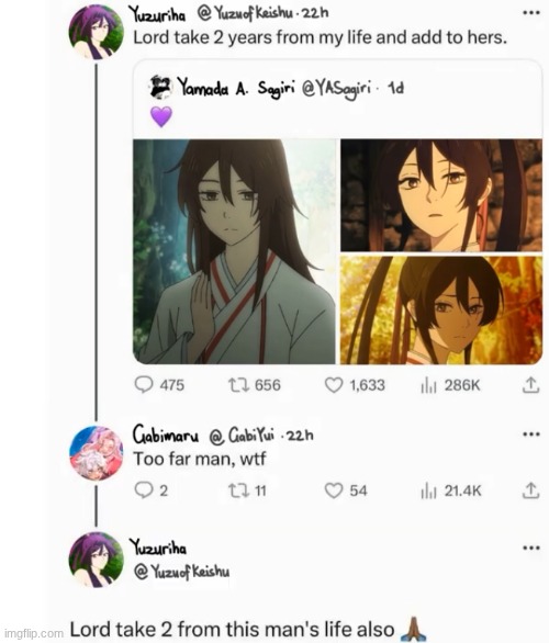 image tagged in hells paradise,gabimaru,sagiri,yuzuriha | made w/ Imgflip meme maker