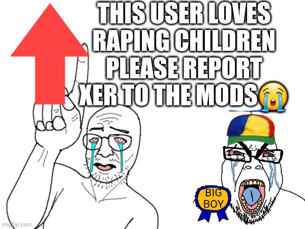 This user is a Pedophile! Blank Meme Template