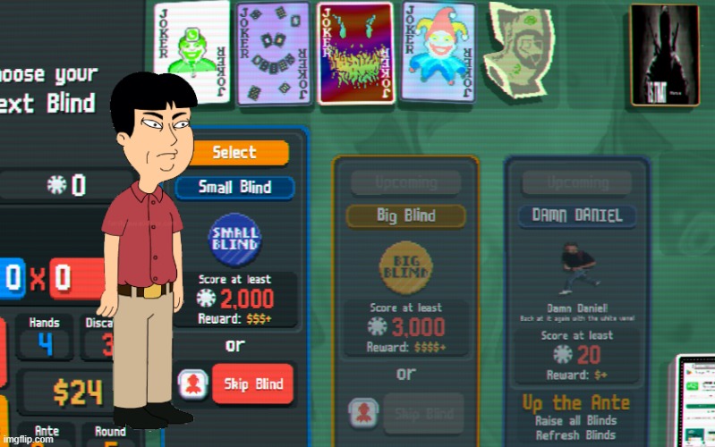 help mr washee washee is on my balatro | image tagged in be3 | made w/ Imgflip meme maker