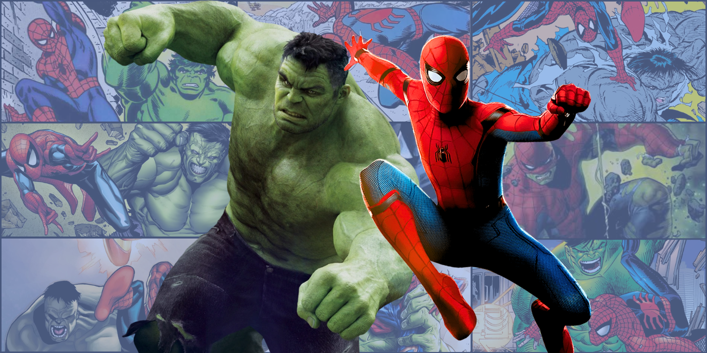 Spiderman and hulk Blank Meme Template