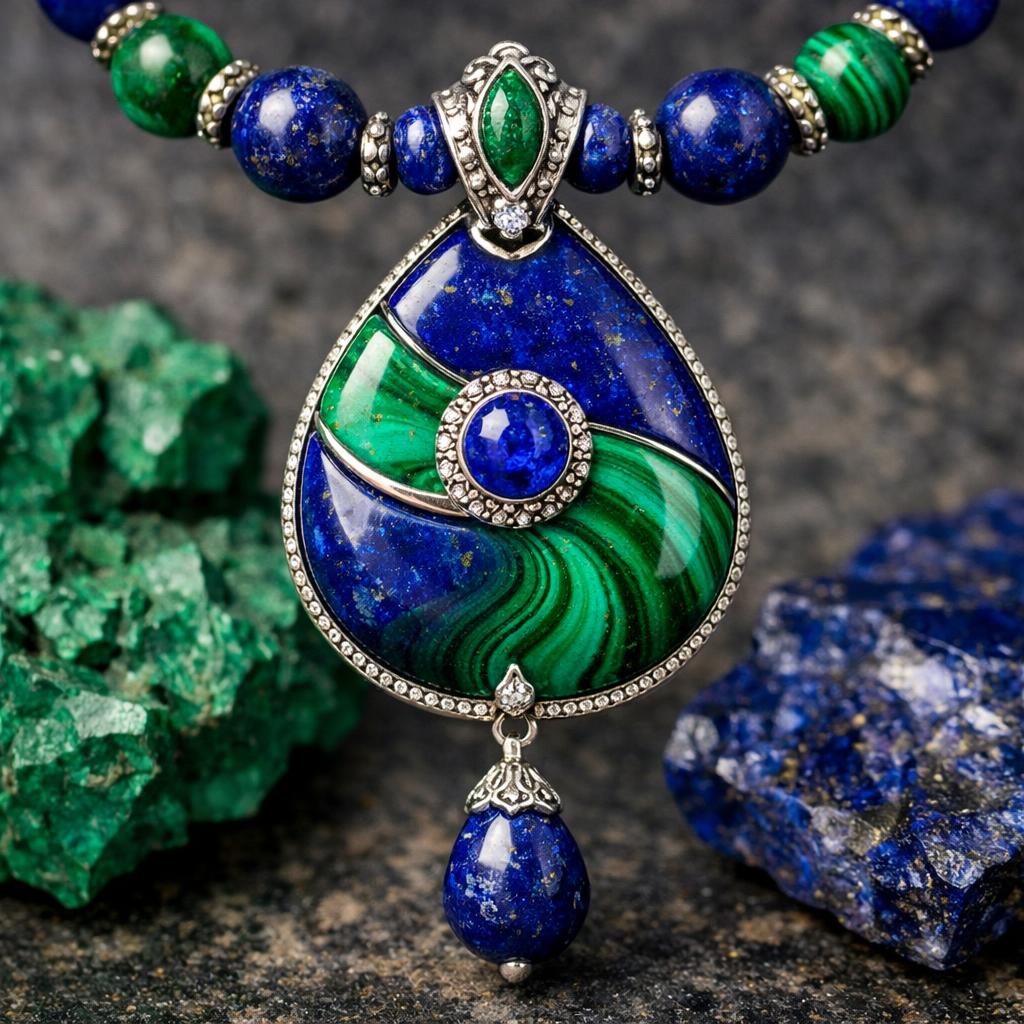 The combination of malachite and lapis lazuli merges vibrant gre Blank Meme Template