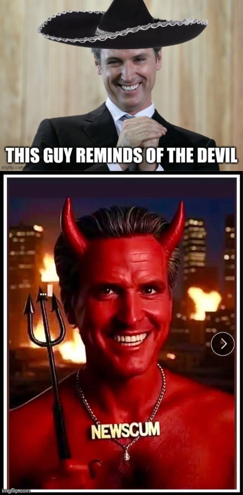 Greasy Gavin reminds me of someone | image tagged in gavin newsom is the devil,grease,gavin | made w/ Imgflip meme maker
