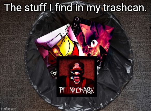 The stuff I find in my trashcan | The stuff I find in my trashcan. | image tagged in trash,roblox | made w/ Imgflip meme maker