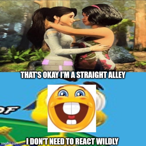 Me Re-Ruining A Fill In Meme #6 | That's okay I'm a straight alley; I don't need to react wildly | image tagged in ruin this fill in meme 7 | made w/ Imgflip meme maker