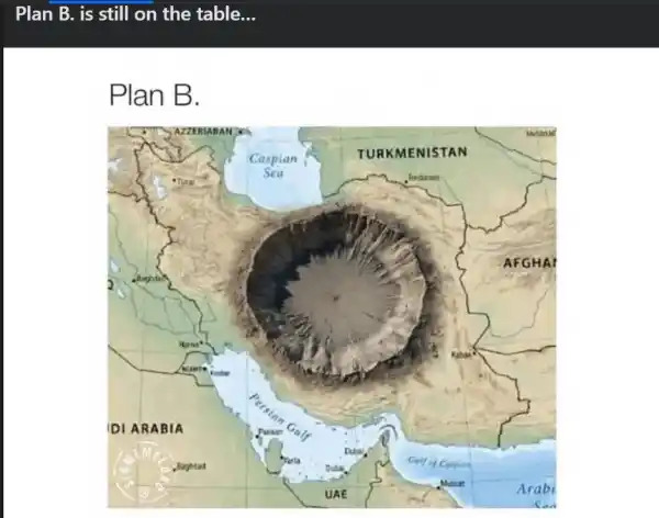 New USA Lake in Iran Blank Meme Template