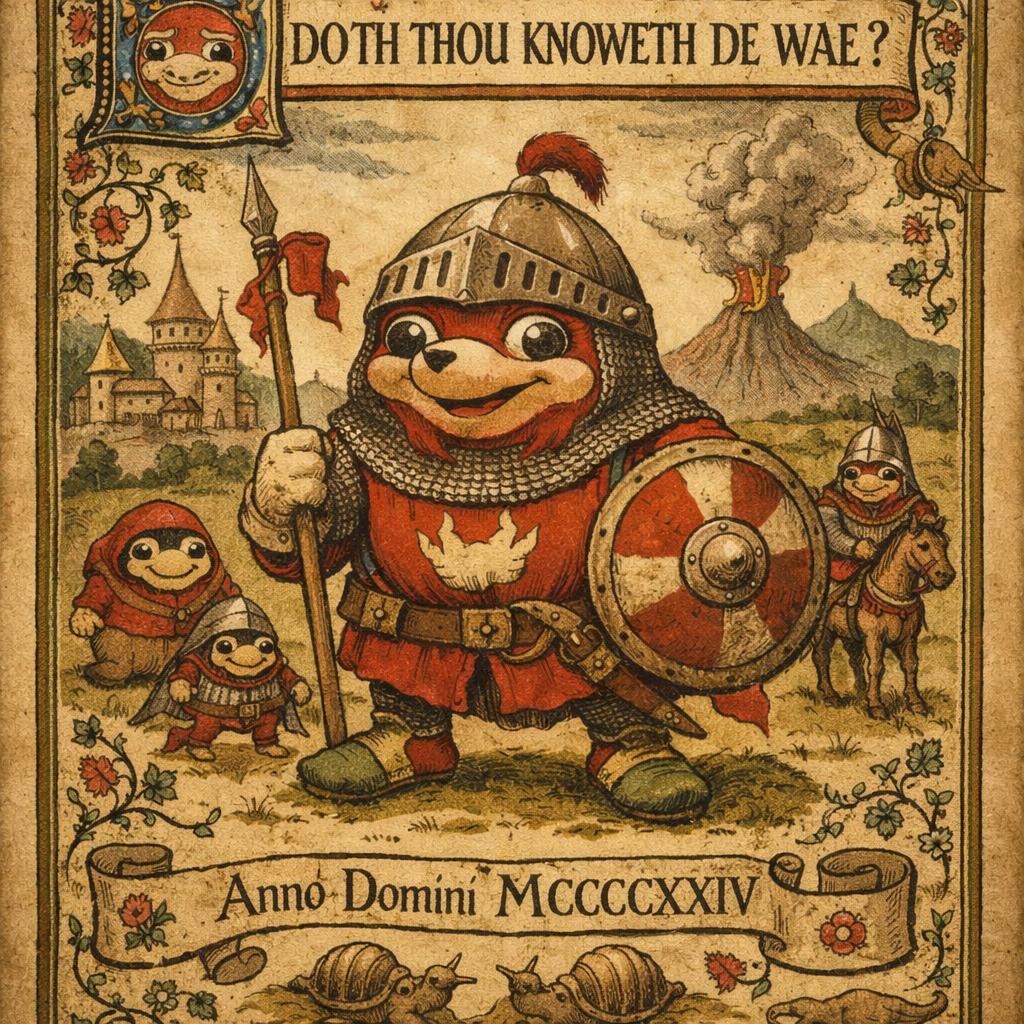 Ugandan knuckles in 1424 Blank Meme Template