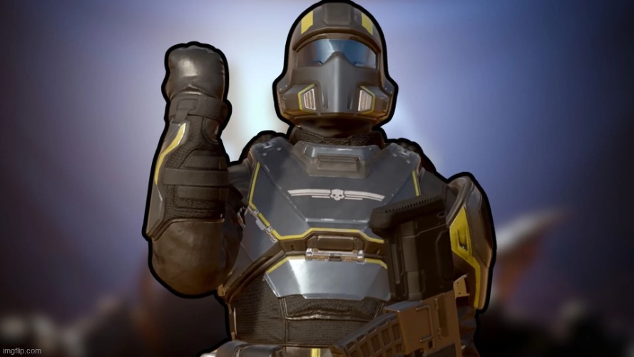 Helldiver salute | image tagged in helldiver salute | made w/ Imgflip meme maker