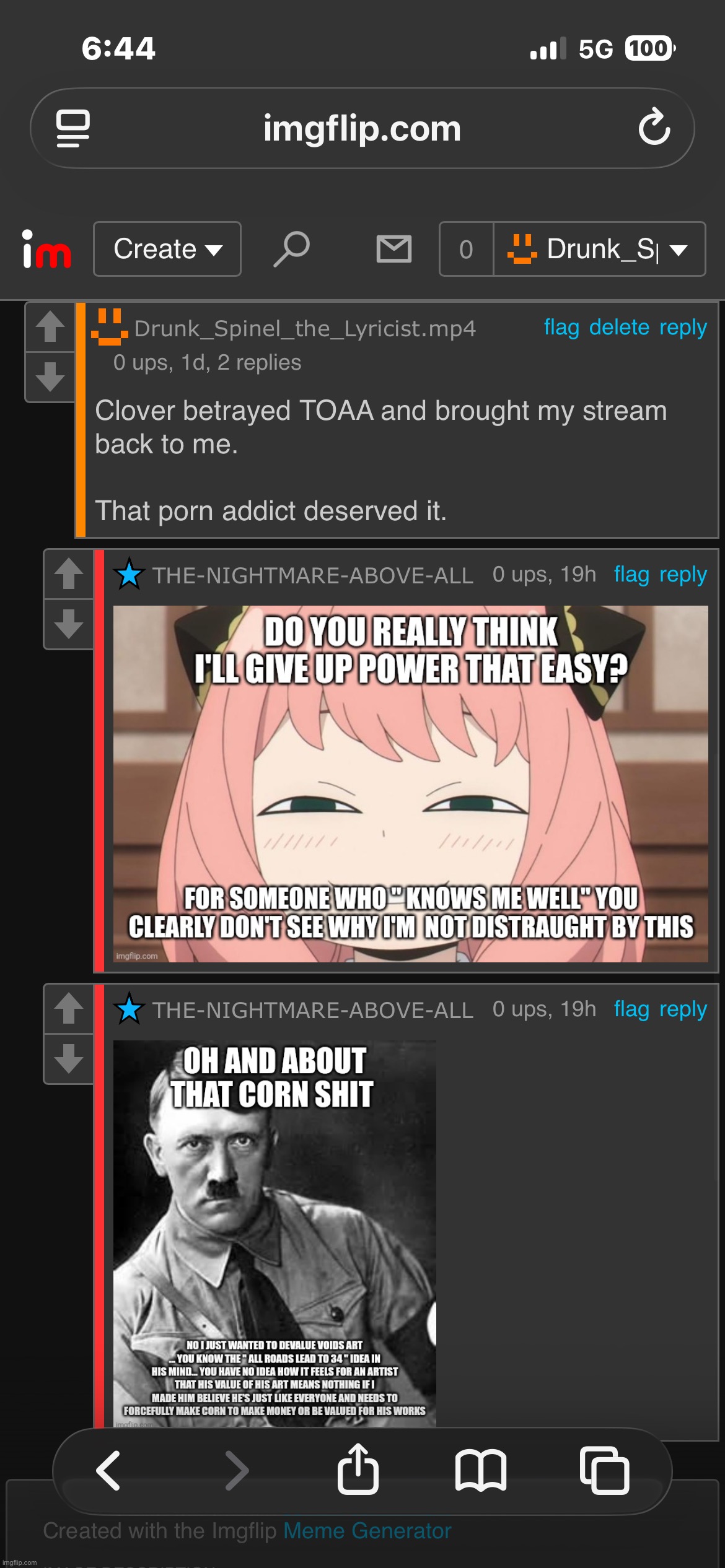 Look at this motherfucker try to justify this shit and he still uses Hitler temps, BRUHMAO. | made w/ Imgflip meme maker