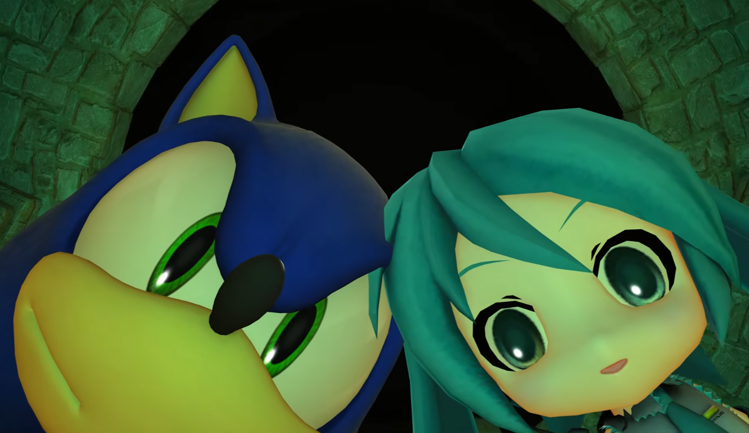 Sonic & Miku Blank Meme Template