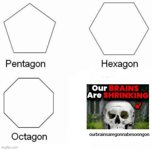 Pentagon Hexagon Octagon | ourbrainsaregonnabesoongon | image tagged in memes,shitpost | made w/ Imgflip meme maker