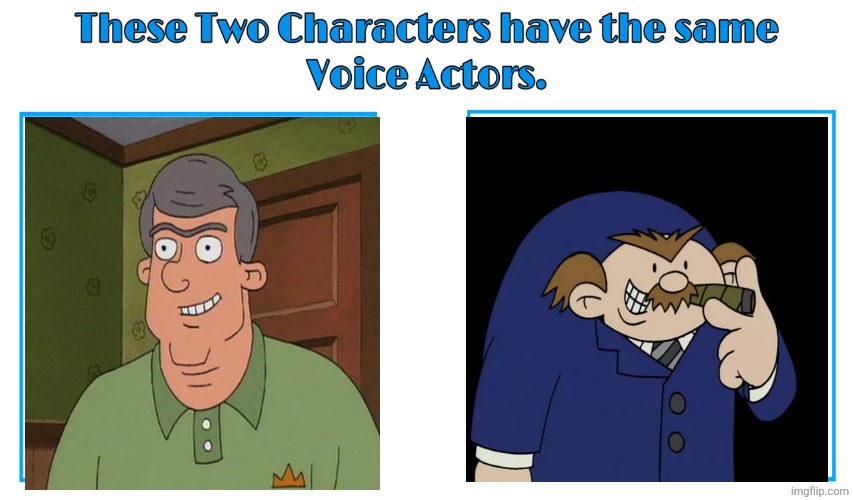 Maurice Lamarche 3 | image tagged in same voice actor,maurice lamarche,codename kids next door,nickelodeon,cartoon network,hey arnold | made w/ Imgflip meme maker