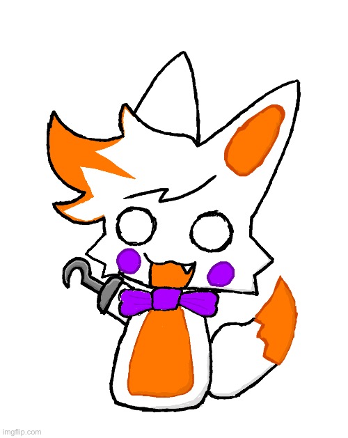 drew lolbit for the first time, could be better but i’m happy with this | made w/ Imgflip meme maker
