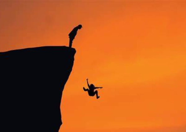 falling down cliff Blank Meme Template