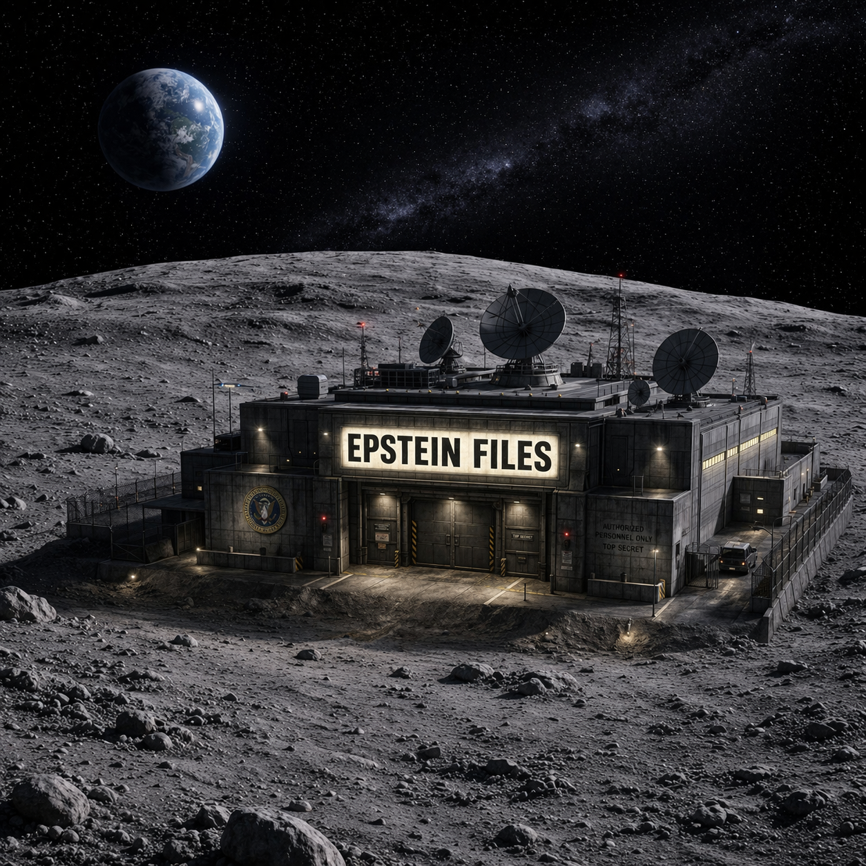 EPSTEIN on the Moon Blank Meme Template