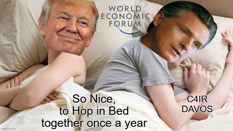 I Bet He's Thinking About Other Women Meme | So Nice,
to Hop in Bed
together once a year; C4IR
DAVOS | image tagged in memes,i bet he's thinking about other women | made w/ Imgflip meme maker