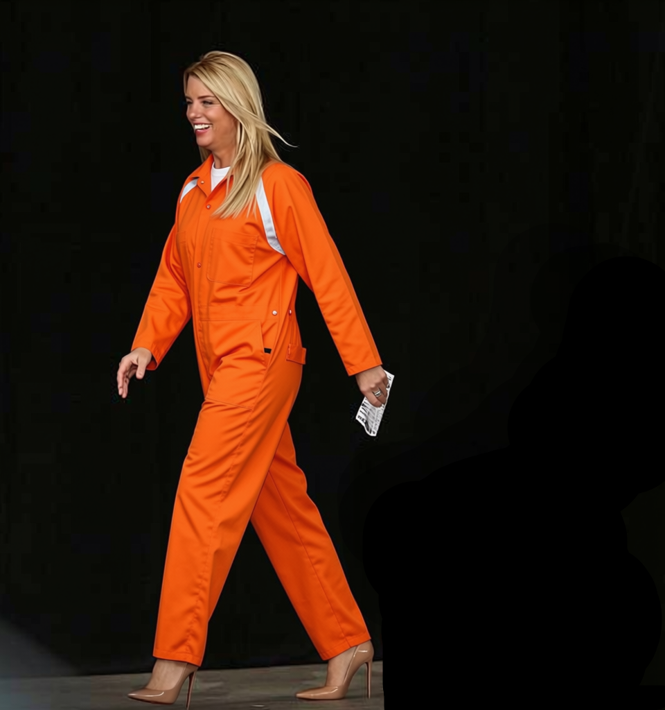 Pam Bondi orange jumpsuit prison Trump MAGA Blank Meme Template