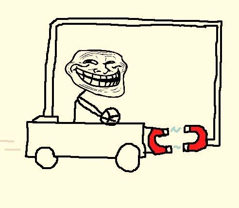 Trollface magnet car Blank Meme Template
