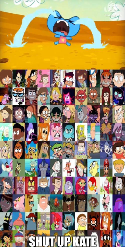 What did Kit and Kate do to this kid (without the purple idiot) Blank Meme Template