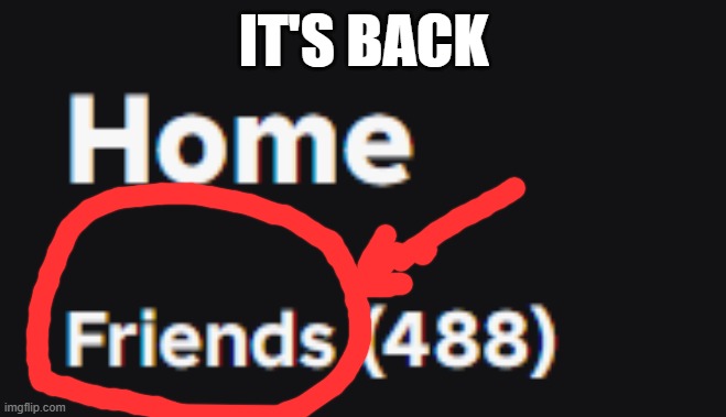 FRIENDS ARE BACK | IT'S BACK | image tagged in friends | made w/ Imgflip meme maker
