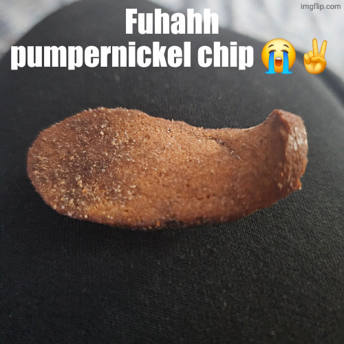 Fuhahh pumpernickel chip 😭✌️ | made w/ Imgflip meme maker