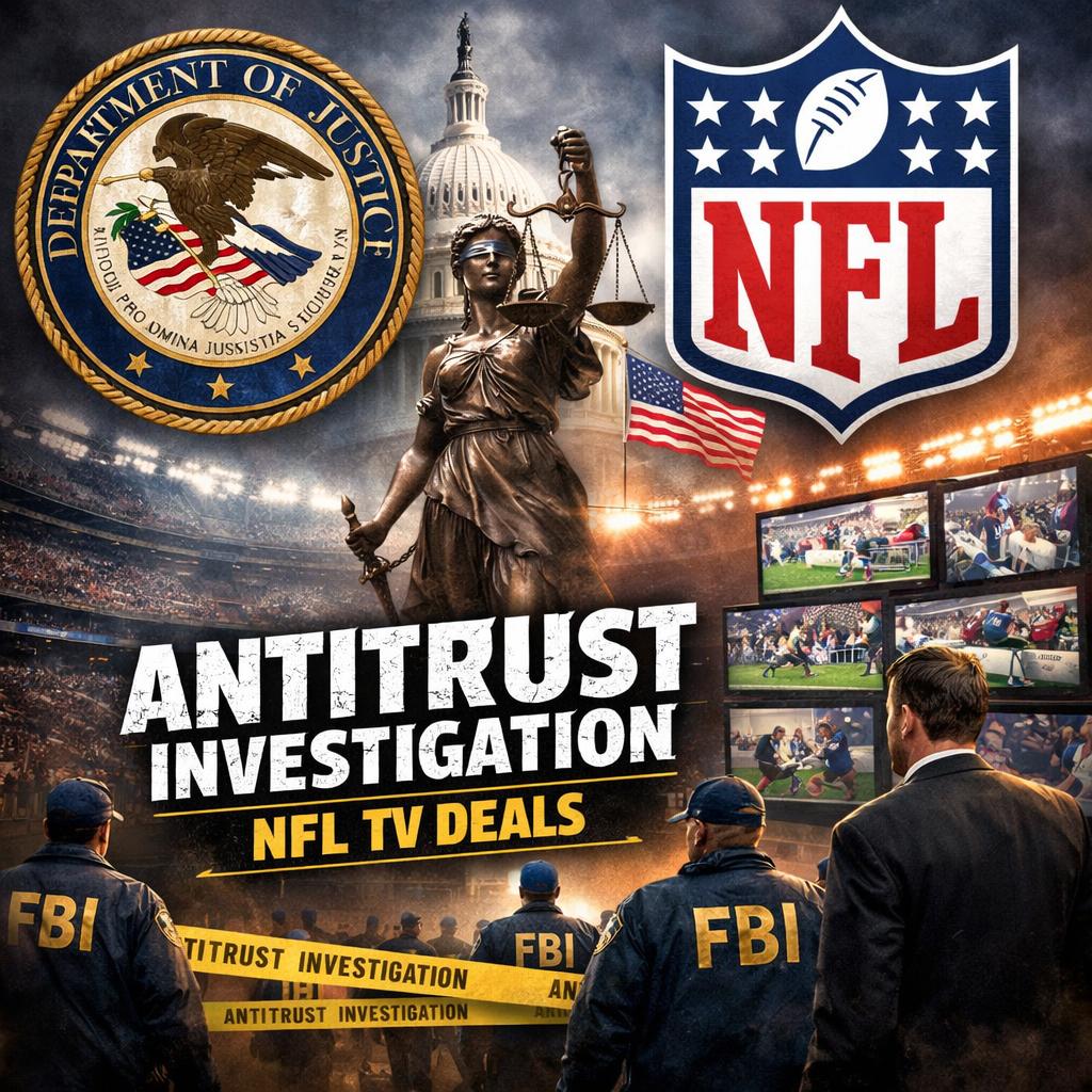 DOJ opens antitrust investigation of NFL over TV deals Blank Meme Template