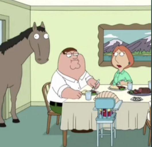 Brain Damaged Horse Blank Meme Template