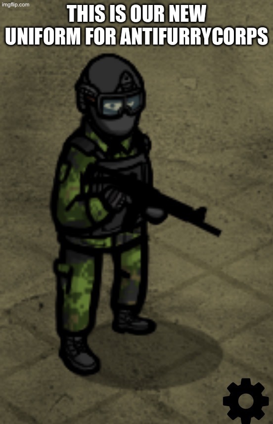 antifurrycorps new uniform | this is our new uniform for antifurrycorps | image tagged in antifurrycorps new uniform | made w/ Imgflip meme maker