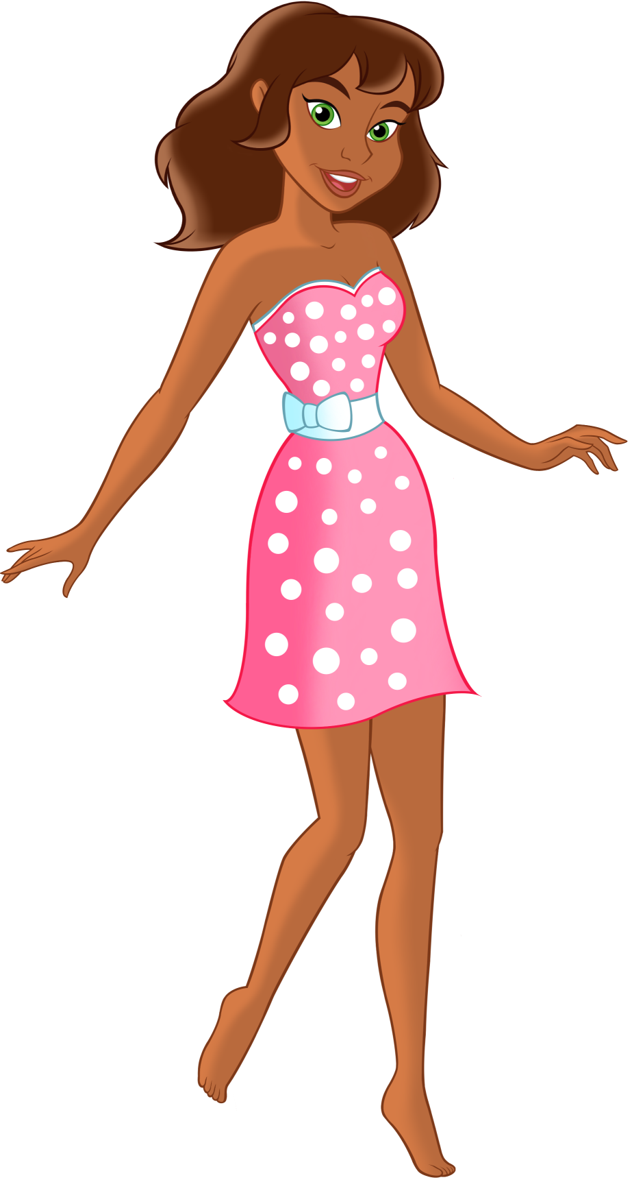 Gabriella Human Pink Dress Blank Meme Template