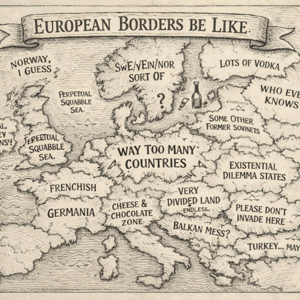 European borders be like Blank Meme Template