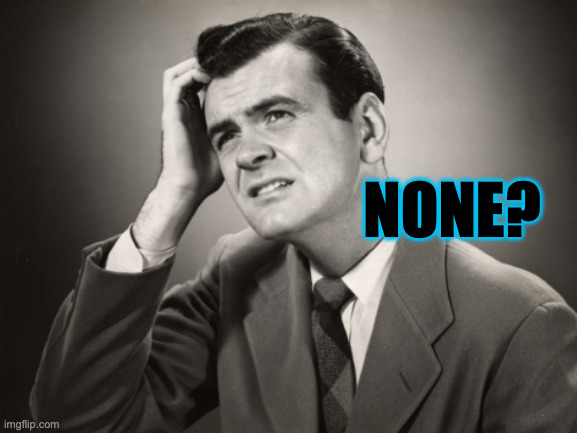 Scratching my head | none? | image tagged in scratching my head | made w/ Imgflip meme maker