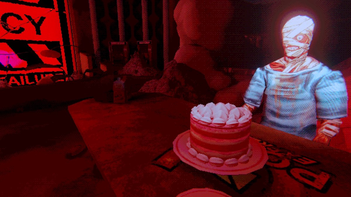 Curly eating cake Blank Meme Template