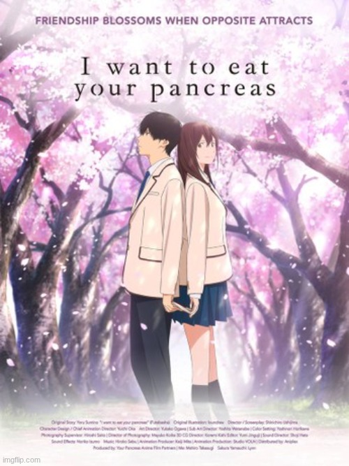 why is there an anime named "i want to eat your pancreas" ???????????????? :(<><><> | image tagged in anime,cringe | made w/ Imgflip meme maker