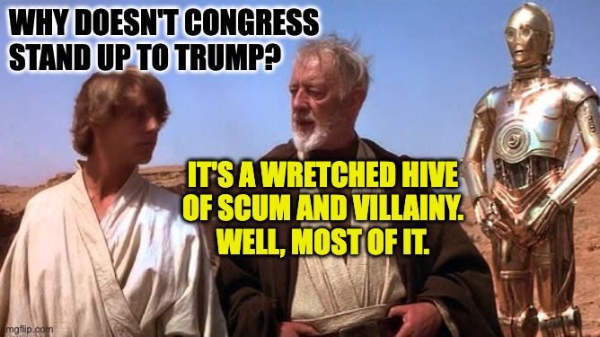 The next Congress will be better. | why doesn't congress stand up to trump? it's a wretched hive
of scum and villainy.
well, most of it. | image tagged in memes,congress,obi-wan explains | made w/ Imgflip meme maker